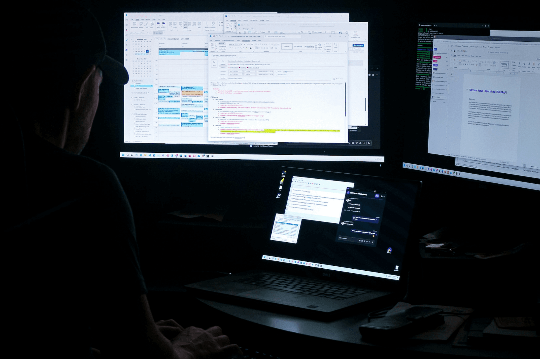 Security analyst monitoring multiple client environments